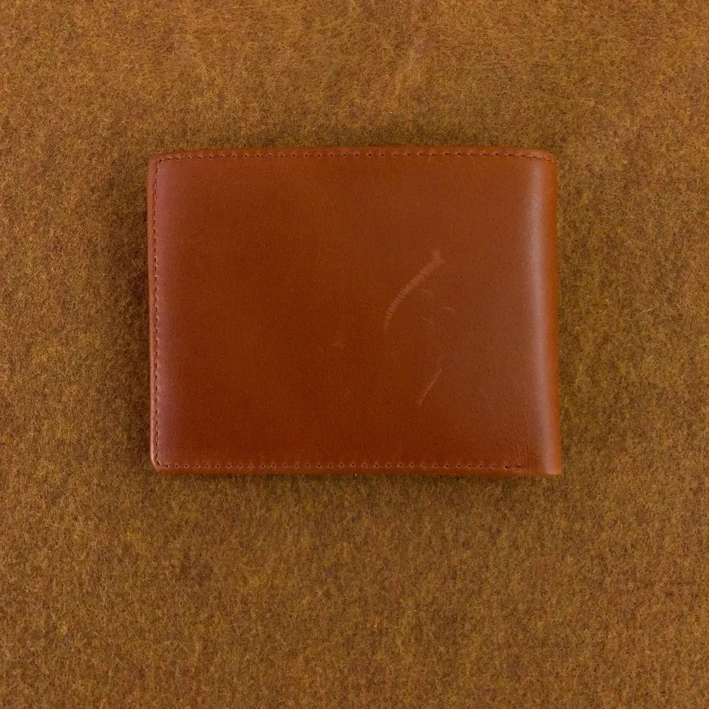 Claasico Mens OS Brown Leather Bifold ID Window Wallet New